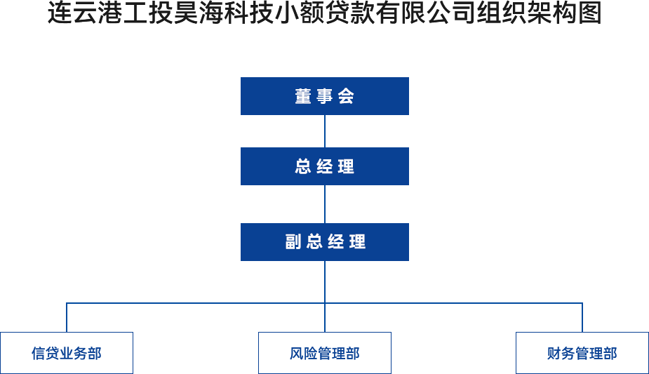 金融板塊-連云港工投昊??萍夹☆~貸款有限公司組織架構(gòu)圖